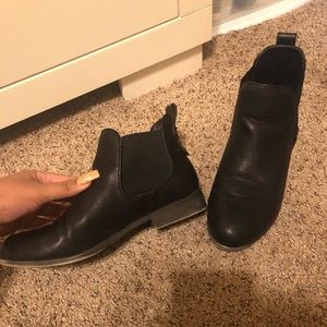 All black Low booties